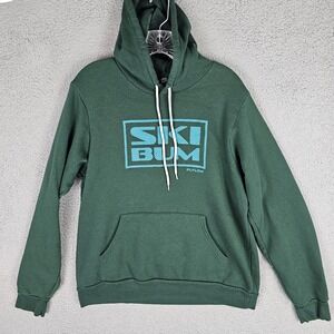 FlyLow Ski Bum Hoodie Men Large Graphic Logo Fleece Lined Long Sleeve Drawstring